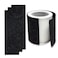 PUREBURG Replacement Filter Set Compatible with Hunter HP400 Cylindrical Tower Air PurifierH13 True HEPA 4 x Activated carbon PreFilter Air Clean Dust VOCs