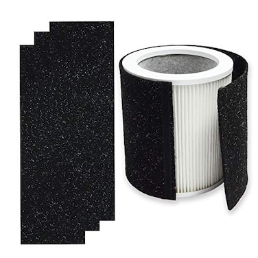 PUREBURG Replacement Filter Set Compatible with Hunter HP400 Cylindrical Tower Air PurifierH13 True HEPA 4 x Activated carbon PreFilter Air Clean Dust VOCs