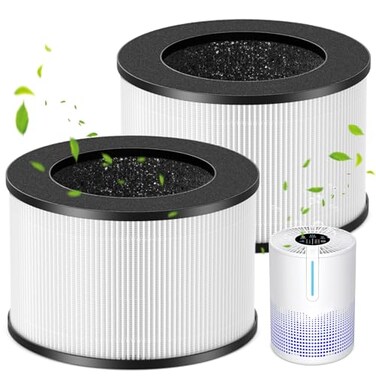 isinlive M01 Replacement Filter Only Compatible with MOOKA M01 Air Purifier 3in1 PreFilter HEPA Filter HighEfficiency Activated Carbon Filter Filtration System 2 Pack
