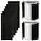 Allisfresh HPF400 HEPA Filter Replacement Kit Compatible with HHF400VP HPF400 Hunter HP400 Cylindrical Tower Air Cleaner Purifier 2 HEPA Filters 8 PreCarbon Filters