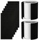 Allisfresh HPF400 HEPA Filter Replacement Kit Compatible with HHF400VP HPF400 Hunter HP400 Cylindrical Tower Air Cleaner Purifier 2 HEPA Filters 8 PreCarbon Filters