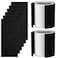 Allisfresh HPF400 HEPA Filter Replacement Kit Compatible with HHF400VP HPF400 Hunter HP400 Cylindrical Tower Air Cleaner Purifier 2 HEPA Filters 8 PreCarbon Filters