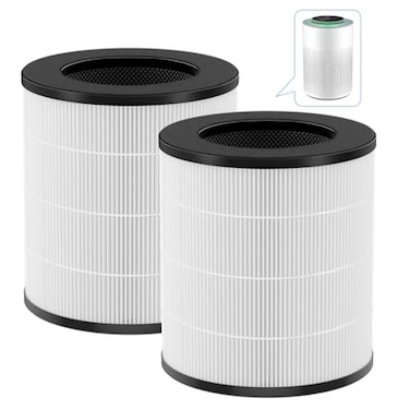 WILERDA 2 Pack A2 Replacement Filter Compatible with AMEIFU GDAP1W and VEWIOR A2 ClearAirA2 Air Purifier 3in1 HEPA Filter with Highefficiency Activated Carbon Filter for Pollen Dust Pet Dander Smoke