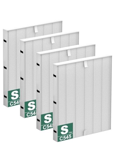 Improvedhand 4 PACK C545 Replacement Filter S Compatible with Winix C545 Air Purifier Part Number 1712009600 and 2522005800 Great HighEfficiency MaterialsBy