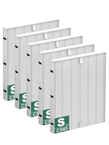 Improvedhand C545 Replacement Filter S Compatible with Winix C545 Air Purifier Main Filter Replaces Filter S 1712009600 5PACK
