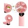 srdmuph Handheld Fan Portable Multifunction Personal Fan Digital Display 5 Speed Foldable Desk Fan with Base Lash Makeup Outdoor Travel Pink