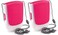 O2COOL Deluxe Necklace Fan Battery Powered HandsFree Personal Cooling Fan wAdjustable Lanyard Table Top Stand Wearable Clip Pink 2 Pack