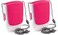 O2COOL Deluxe Necklace Fan Battery Powered HandsFree Personal Cooling Fan wAdjustable Lanyard Table Top Stand Wearable Clip Pink 2 Pack