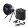 ELECOM NESTOUT Outdoor Camping Fan with Tripod 4 Speed Settings Breeze Mode 3 Angle Oscillation 90 Adjustable Tilt Timer 306090 mins USB C Compatible Portable Tent Fan Black Full Kit