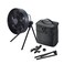 ELECOM NESTOUT Outdoor Camping Fan with Tripod 4 Speed Settings Breeze Mode 3 Angle Oscillation 90 Adjustable Tilt Timer 306090 mins USB C Compatible Portable Tent Fan Black Full Kit