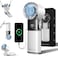 SP Space Player Portable Handheld Turbo Fan with Ice Cooling 9000mAh Rechargeable Personal Fan 100Speed Wind Builtin TypeC Cable LED Display135 Tilt Foldable for DeskNeckTravelWhite