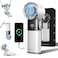 SP Space Player Portable Handheld Turbo Fan with Ice Cooling 9000mAh Rechargeable Personal Fan 100Speed Wind Builtin TypeC Cable LED Display135 Tilt Foldable for DeskNeckTravelWhite