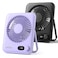 WHATOOK Desk Fan 2 Pack 100 Speeds Stepless Control 2000mAh Battery Operated Portable Fan Rechargeable Table Fan for Cruise Ship Essentials Gift for Couples Dorm Office BedroomBlack and Purple