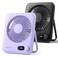 WHATOOK Desk Fan 2 Pack 100 Speeds Stepless Control 2000mAh Battery Operated Portable Fan Rechargeable Table Fan for Cruise Ship Essentials Gift for Couples Dorm Office BedroomBlack and Purple