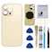 Perzework OEM Rear Back Glass Replacement for iPhone 14 Pro Max 67 inches with Reparing Toolkit and PreInstalled Adhesive Gold