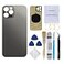 Perzework Back Glass Replacement Graphite Compatible with iPhone 12 pro max 67 inches All Carriers with PreInstalled Adhesive and Repairing Tool Kits