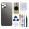 Perzework Back Glass Replacement Graphite Compatible with iPhone 12 pro max 67 inches All Carriers with PreInstalled Adhesive and Repairing Tool Kits