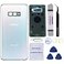 Perzework Rear Back Glass Replacement for Samsung Galaxy S10 Plus 64 inches with Reparing Toolkit and PreInstalled Adhesive Prism White
