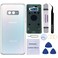 Perzework Rear Back Glass Replacement for Samsung Galaxy S10 Plus 64 inches with Reparing Toolkit and PreInstalled Adhesive Prism White