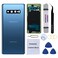Perzework Rear Back Glass Replacement for Samsung Galaxy S10 Plus with Reparing Tool kit and PreInstalled Adhesive Prism Blue