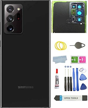 teamplayer Galaxy Note 20 Ultra Back Glass Cover Housing Door Replacement for Samsung Galaxy Note 20 Ultra 5G Tools Note20 UltraMystic Black