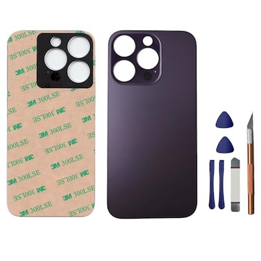Mingxiong 14 Pro Max Back Glass Replacement for iPhone 14 Pro Max Rear Back Glass Panel Replacement with PreInstalled Adhesive Repairing Toolkit Deep Purple