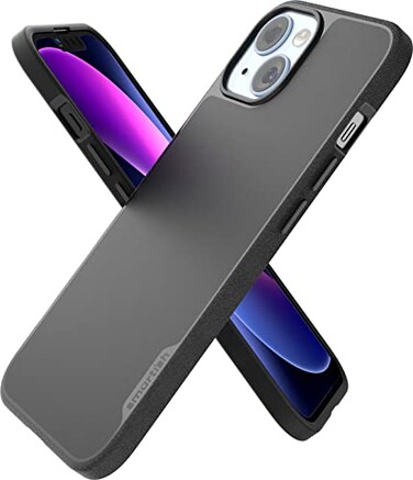 Smartish iPhone 14 Magnetic Case Gripmunk Compatible with MagSafe Lightweight Protective SlimThin Grip Cover with Microfiber Lining for Apple iPhone 14 Black Tie Affair