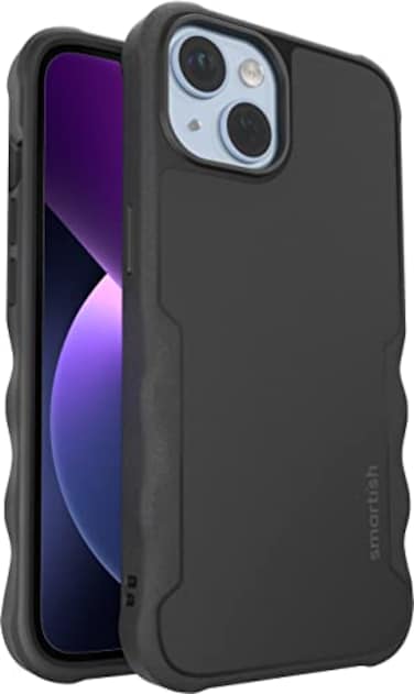 Smartish iPhone 14 Protective Magnetic Case Gripzilla Compatible with MagSafe Rugged Tough Heavy Duty Grip Armored Slim Cover wDrop Tested Protection for Apple iPhone 14 Black Tie Affair