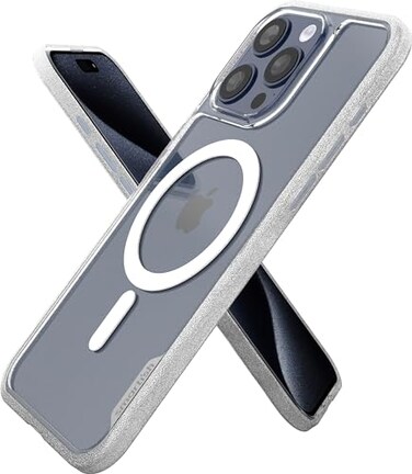 Smartish iPhone 15 Pro Max Magnetic Case Gripmunk Compatible with MagSafe Lightweight Protective SlimThin Grip Cover for Apple iPhone 15 Pro Max Clearly Clear