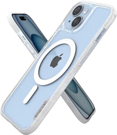 Smartish iPhone 15 Magnetic Case Gripmunk Compatible with MagSafe Lightweight Protective SlimThin Grip Cover for Apple iPhone 15 Clearly Clear