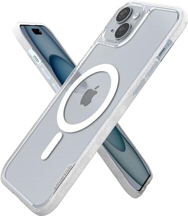 Smartish iPhone 15 Plus Magnetic Case Gripmunk Compatible with MagSafe Lightweight Protective SlimThin Grip Cover for Apple iPhone 15 Plus Clearly Clear