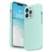 SURPHY Case for iPhone 13 Pro Case with Screen Protector 13 Pro Liquid Silicone Phone Cases Camera Protection Soft Microfiber Lining Mint Green