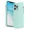 SURPHY Case for iPhone 13 Pro Case with Screen Protector 13 Pro Liquid Silicone Phone Cases Camera Protection Soft Microfiber Lining Mint Green