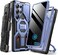 TONGATE Magnetic Stand for Samsung Galaxy S25 Ultra Case with Privacy Screen Protector Compatible with Magsafe Military Drop Protection S25 Ultra Case with Camera Cover Belt Clip Blue Privacy