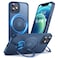 Anqrp 360 ALLinONE Stand Case for iPhone 1212 Pro Case with Rotatable Magnetic KickStand Ring Holder Compatible with MagSafe MILGrade Shockproof iPhone 1212 Pro Phone Case Cover 61 inch Blue