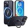 CASEKOO UltraMagnetic Stand for iPhone 16 Pro Max Case Military Drop Protection Compatible with MagSafe Shockproof Translucent Matte Slim Ring Holder Case for iPhone 16 ProMax 69 inch Black