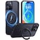 CASEKOO UltraMagnetic Stand for iPhone 16 Pro Case Military Drop Protection Compatible with MagSafe Shockproof Translucent Matte Slim Ring Holder Case for iPhone 16 Pro 63 Black