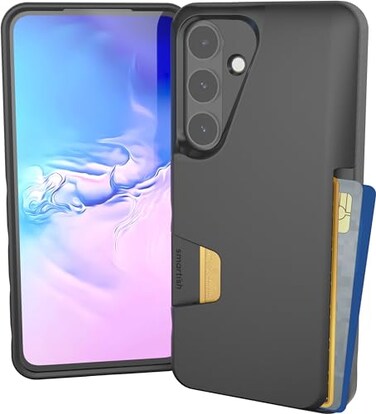 Smartish Galaxy S24 Wallet Case Wallet Slayer Vol 1 Slim Protective Credit Card Holder Drop Tested Hidden Card Slot Cover Compatible with Samsung Galaxy S24 Black Tie Affair