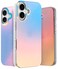 LONLI Hue for iPhone 16 Plus Case Dynamic PrismGlow Holographic Iridescent Phone Cover Slim ShockAbsorbing Protection Cute Aesthetic Case for Women Girls