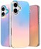 LONLI Hue for iPhone 16 Plus Case Dynamic PrismGlow Holographic Iridescent Phone Cover Slim ShockAbsorbing Protection Cute Aesthetic Case for Women Girls