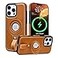 Butaiga for iPhone 16 Pro Max Leather Case with Stand AntiSlip Grip Ring Fits for MagSafe Brown iPhone 16 Pro Max