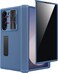 Miimall for Galaxy Z Fold 7 Case with Camera Cover Builtin Privacy Screen Protector Magnetic Kick Stand Hinge Protection Shockproof Dustproof Slim Full Cover Case for Z Fold7 Blue