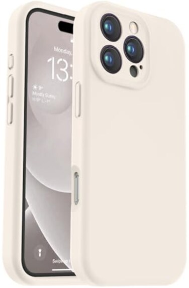 Vooii Compatible with iPhone 16 Pro Max Case Liquid Silicone Upgrade Camera Protection Soft AntiScratch Microfiber Lining Shockproof Phone Case for iPhone 16 Pro Max 69 inch Stone