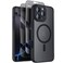 Symcele Designed for iPhone 16 Pro Case Compatible with MagSafe with Privacy Screen Protectors X2 Camera Protection 15FT Military Drop Protection Shockproof Phone Case 2024 Black