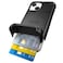 Scooch for iPhone 13 Mini Case with Card Holder Wingmate Wallet Case with Hidden Card Slot and RFID Protection for up to 4 Cards 10Foot Drop Protection Black