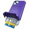 Scooch for iPhone 15 Plus14 Plus Case with Card Holder Wingmate Wallet Case with Hidden Card Slot and RFID Protection for 4 Cards 10Foot Drop Protection Purple