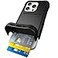 Scooch for iPhone 16 Pro Case with Card Holder Wingmate Wallet Case with Hidden Card Slot and RFID Protection for up to 4 Cards 10Foot Drop Protection Black