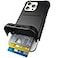 Scooch for iPhone 16 Pro Max Case with Card Holder Wingmate Wallet Case with Hidden Card Slot and RFID Protection for up to 4 Cards 10Foot Drop Protection Black