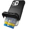 Scooch for iPhone 16 Pro Max Case with Card Holder Wingmate Wallet Case with Hidden Card Slot and RFID Protection for up to 4 Cards 10Foot Drop Protection Black