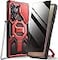 TONGATE for Samsung Galaxy S24 Ultra Case Compatible with MagSafe Ring Stand Camera Cover Kickstand Drop Shockproof Rugged Protection Phone Case for S24 Ultra with Screen Protector 68 Red